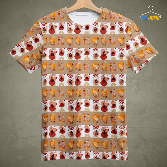 Bohemian Style All Over Printed T shirt.  Ideal for those who love colourful vibrant patterns.