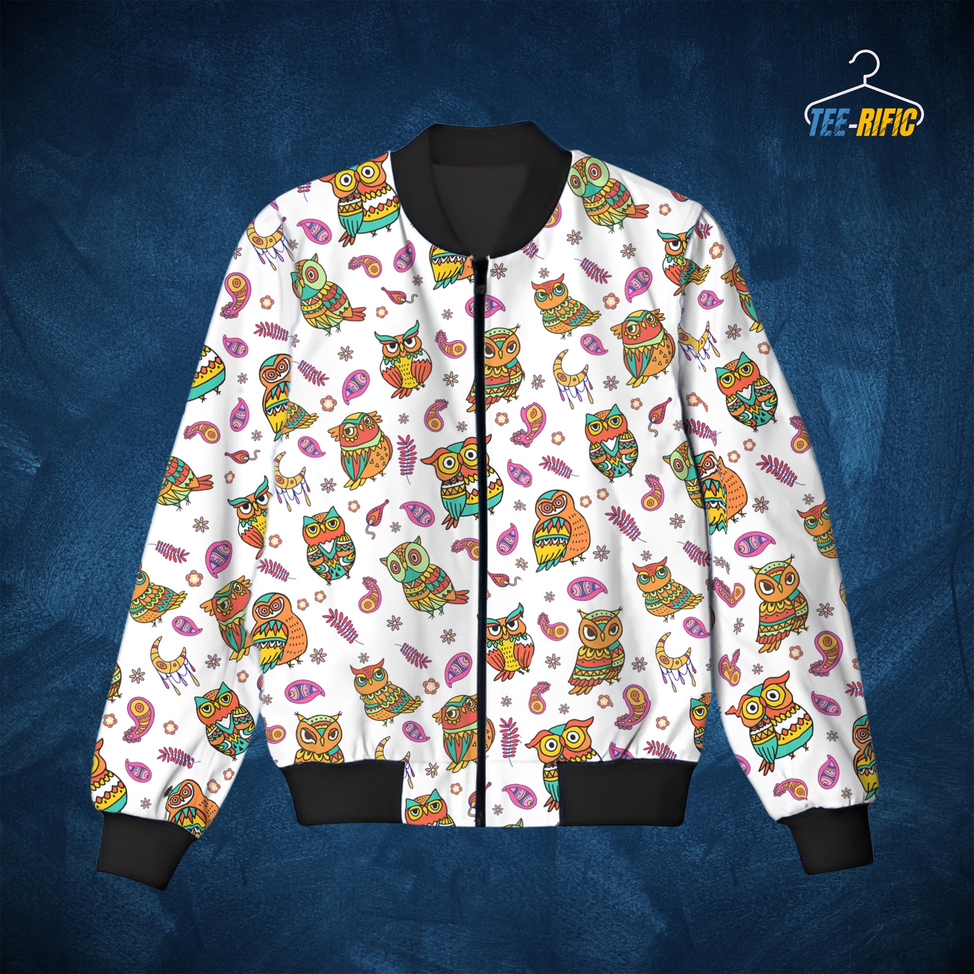All Over Print Bengali Madhubani Art  Style Bomberd Jacket. Ideal for creative minds, who love good artistic touch of different communities.