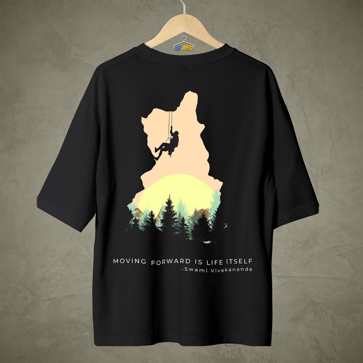 Over sized Black T-shirt with a motivational quotes for Youth.