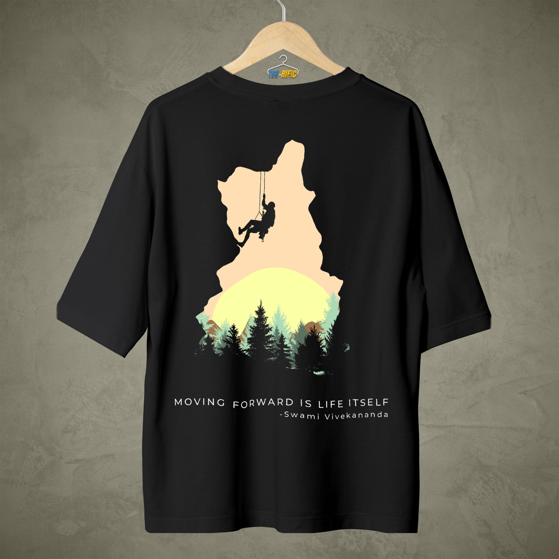Over sized Black T-shirt with a motivational quotes for Youth.