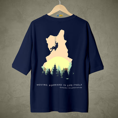 Over sized Navy Blue T-shirt with a motivational quotes for Youth.
