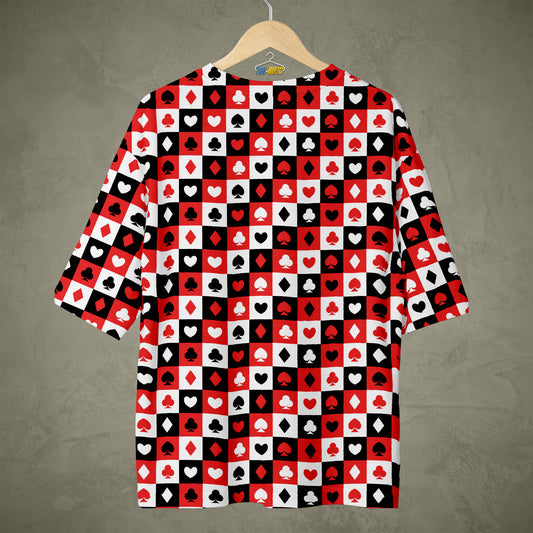 Card themed T-shirts for those who love to play Card games. It's a All Over Print T shirt.