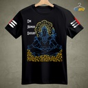 Shiva Meditation Cotton T-Shirt - Men's Tee with Printed Arms