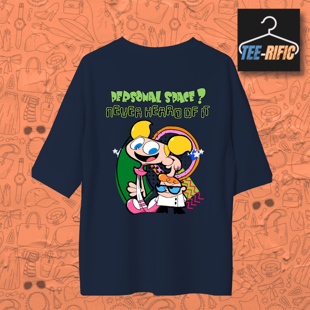 Dexter Bhaidooj Rakshabandhan - Unisex Oversized T-shirt (Navy Blue, S)