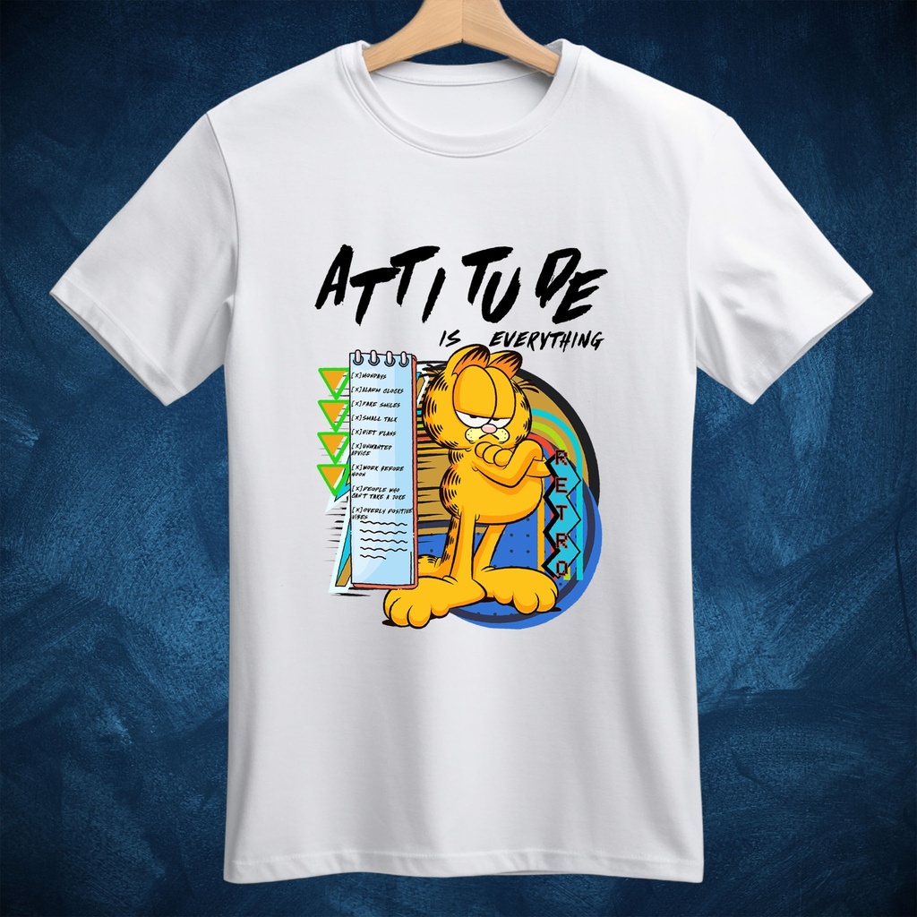 Garfield Attitude is Everything - Unisex T-shirt (White, S)