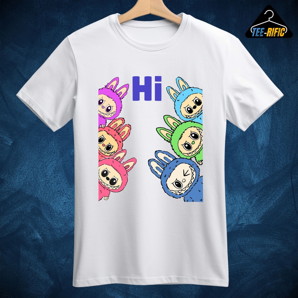 Say Hi with Labubu - Unisex T-shirt (White, S)