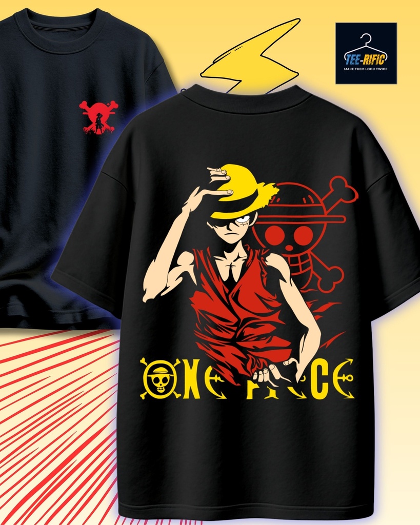 One Piece Oversized Tshirt (S, Black)