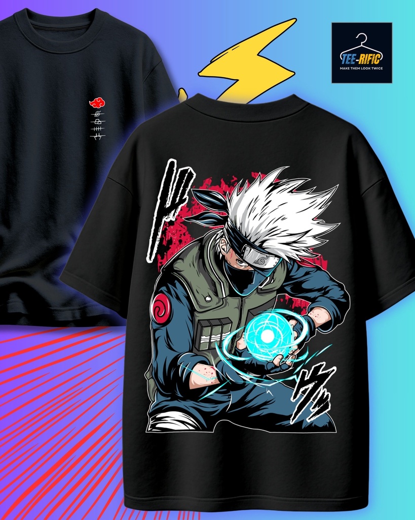 Kakashi Hatake Oversized Tshirt (S, Black)