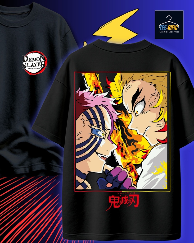 Demon Slayer Kimetsu Oversized Tshirt (S, Black)