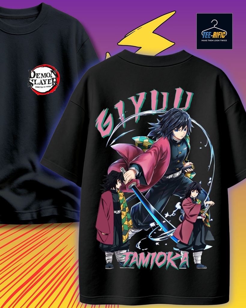 Giyu Tomioka Oversized Tshirt (S, Black)