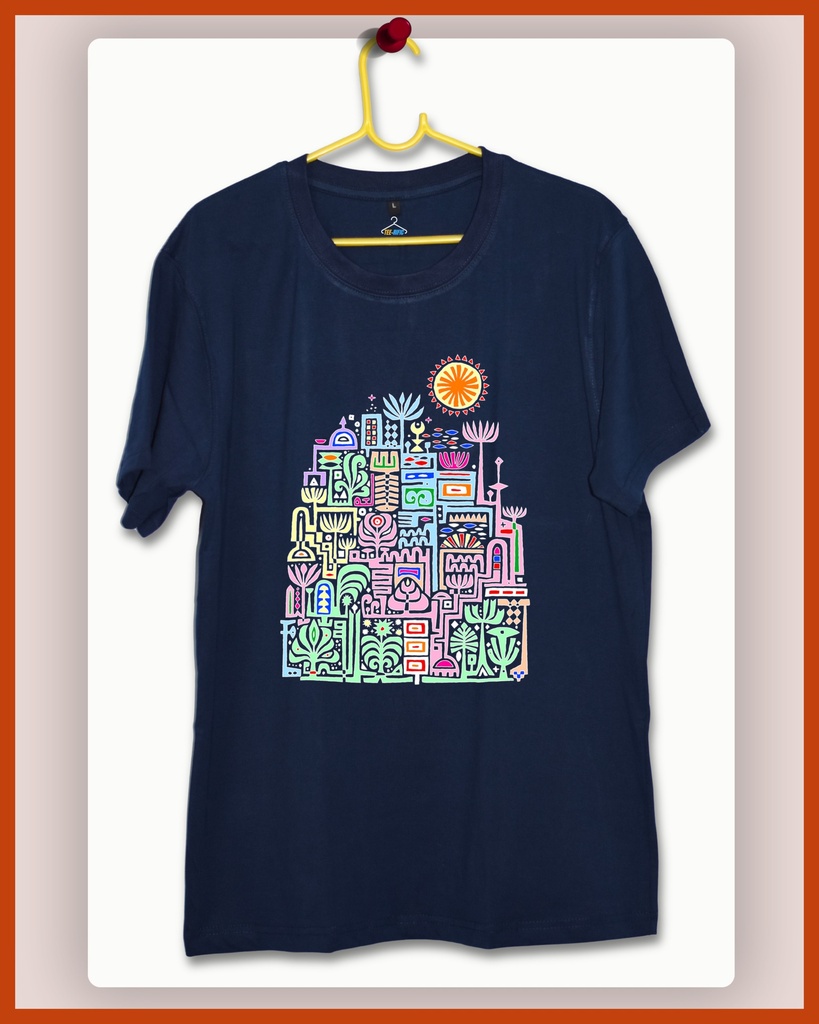 Folk Fusion Geometric Unisex Traditional Tshirt
