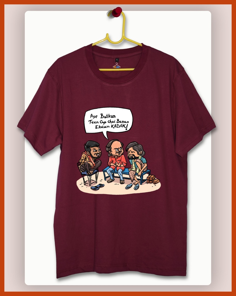 Aye Butkun! OG Chai Unisex Tshirt (Wine, S)