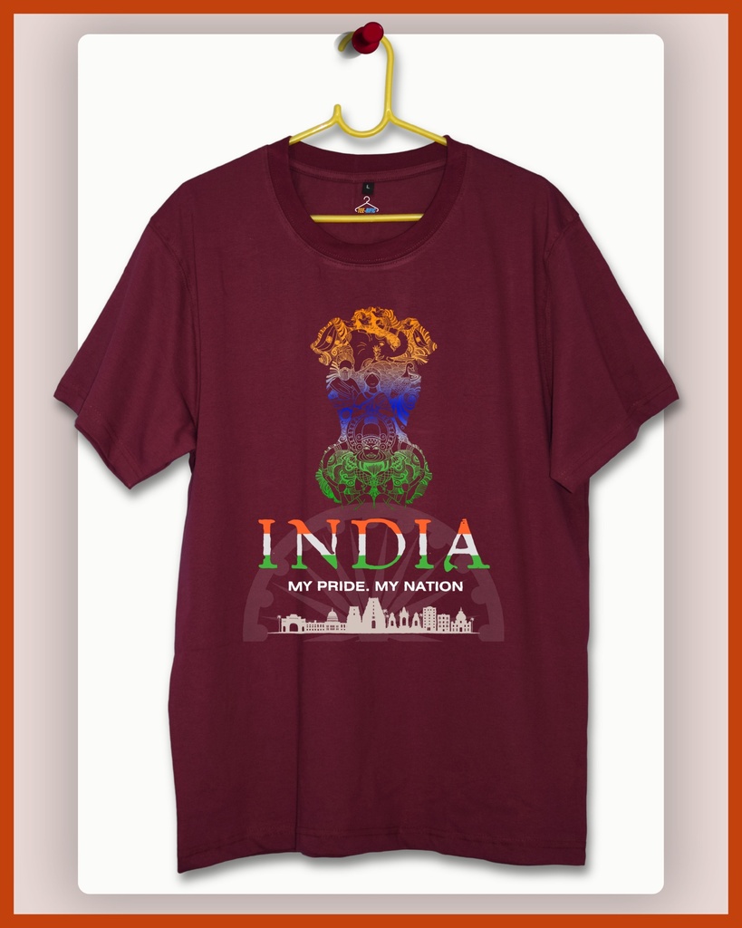 India My Pride - Unisex Tshirt (Wine, S)