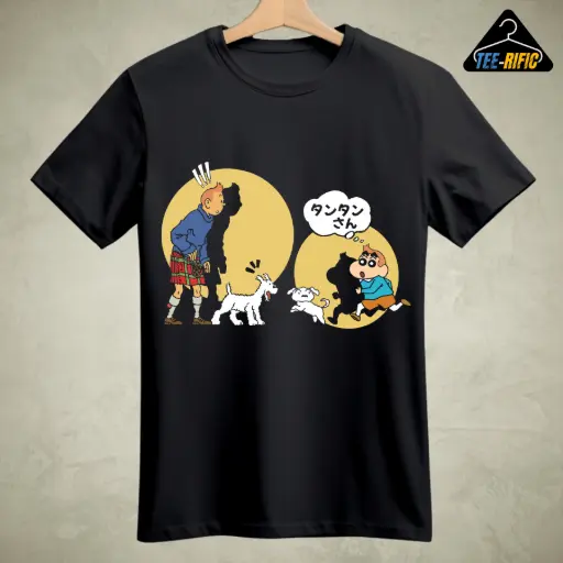 TinTin and Sinchan Multiverse - Unisex Supima T-shirt